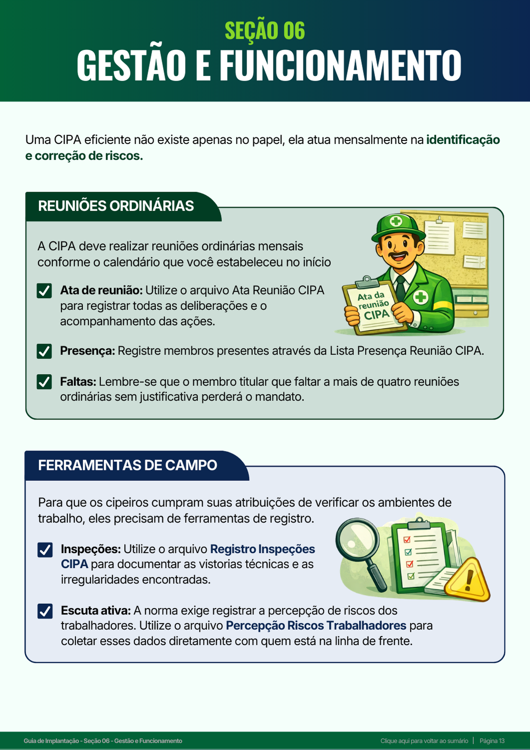 Gestão e funcionamento