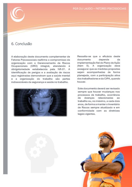 Laudo de fatores psicossociais (conclusão)