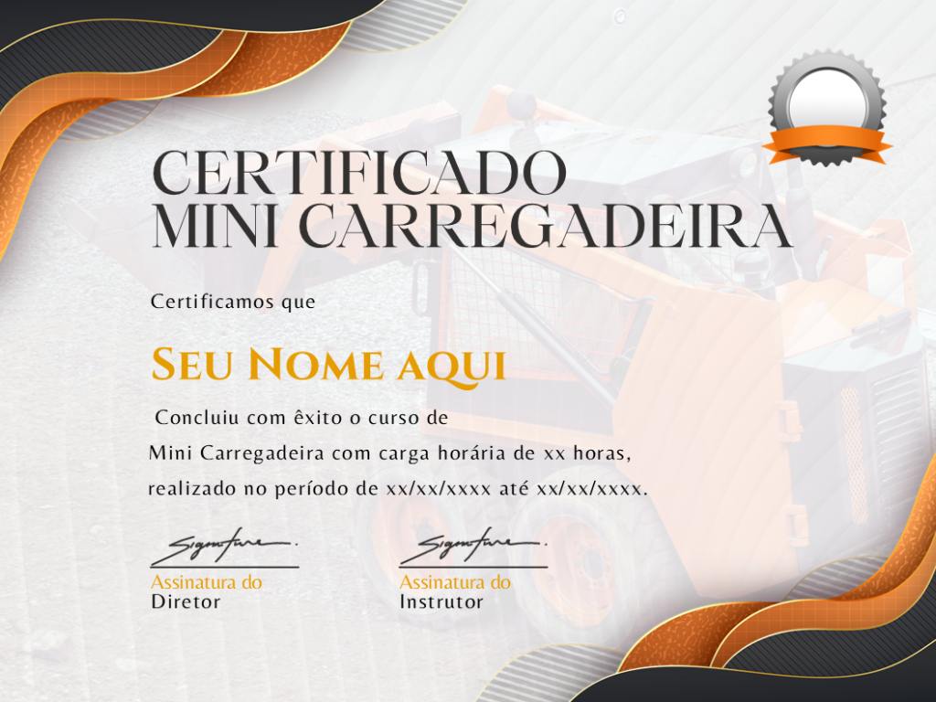 Certificado Mini Carregadeira