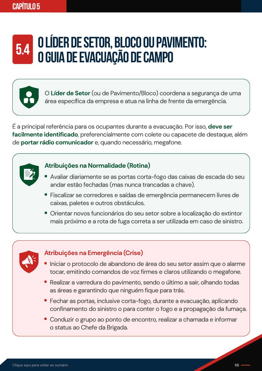Trecho sobre o líder de setor