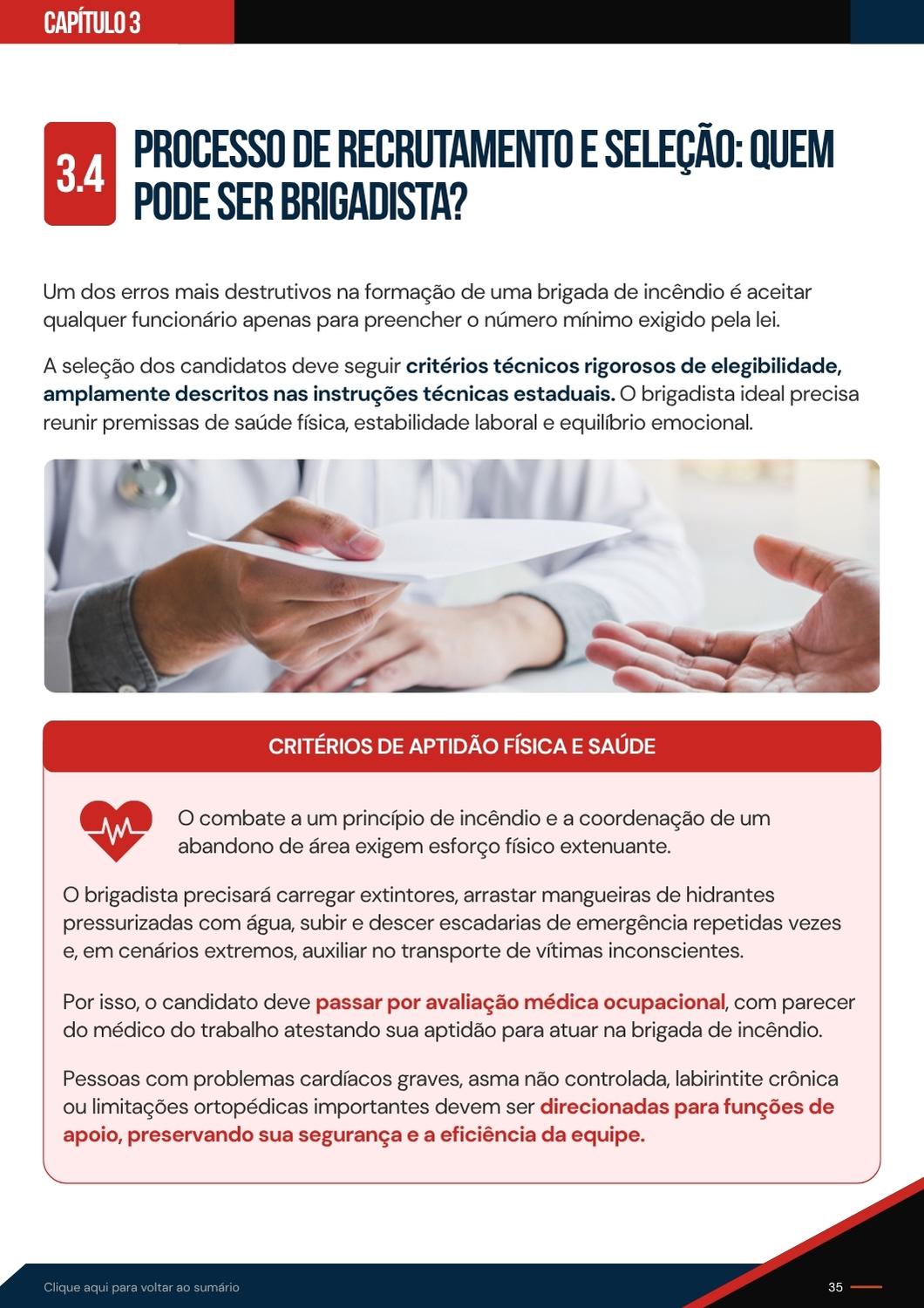 Trecho sobre quem pode ser brigadista
